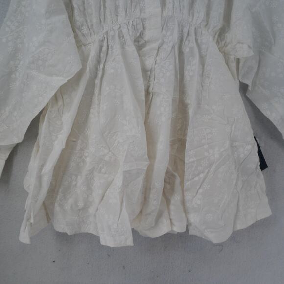 NEW NORMA KAMALI Women's Large Super Oversized Shirt Babydoll Mini Dress White - Picture 6 of 14